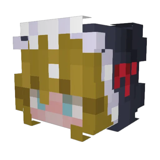Liphilu Minecraft avatar head, 3D render