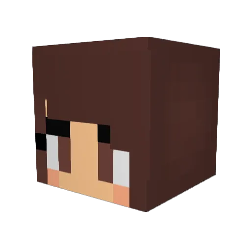 Lipica1 Minecraft avatar head, 3D render