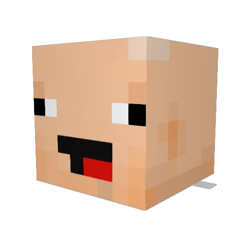 Lipicior Minecraft avatar head, 3D render