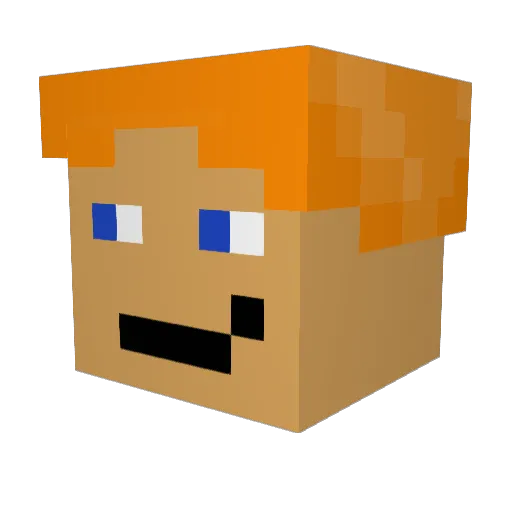 LipidDustbunnys Minecraft avatar head, 3D render