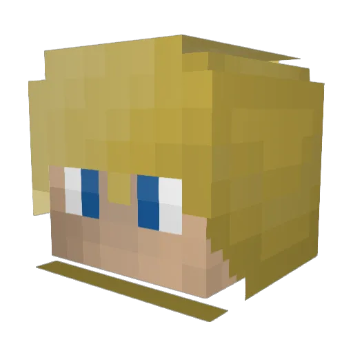 Liplucas Minecraft avatar head, 3D render