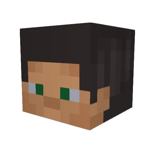 LippK Minecraft avatar head, 3D render