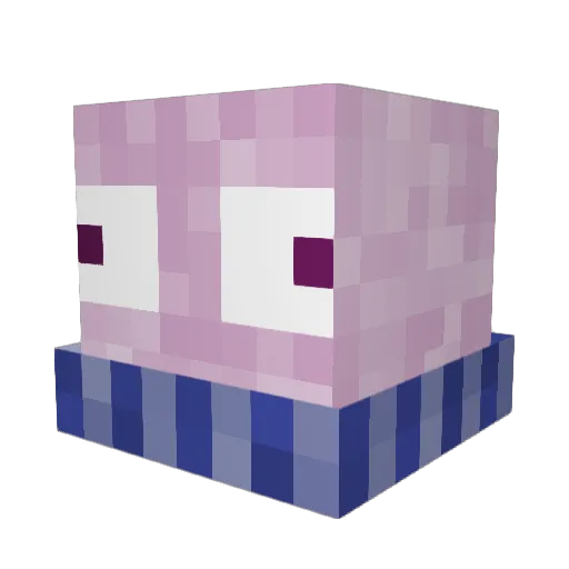 Lippa_e Minecraft avatar head, 3D render