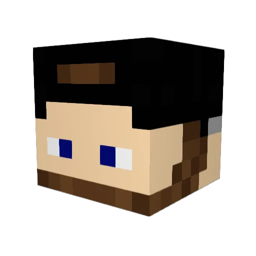 Liptox Minecraft avatar head, 3D render