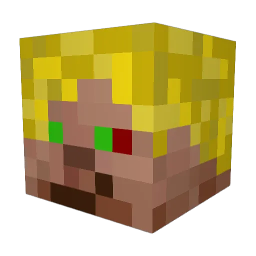 LiptroHD Minecraft avatar head, 3D render