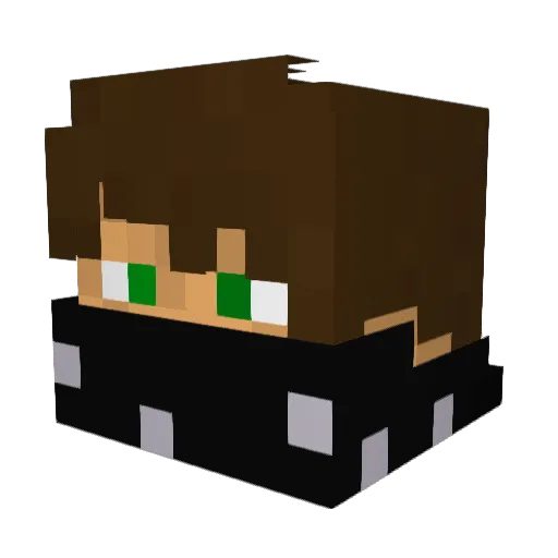 LiptuN Minecraft avatar head, 3D render