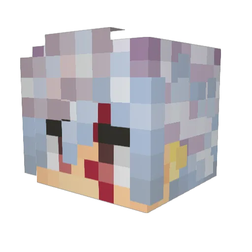 Lipy02 Minecraft avatar head, 3D render