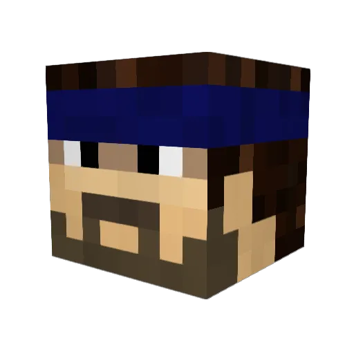 LiquidCloud Minecraft avatar head, 3D render