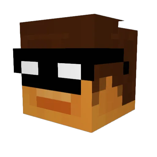 LiquidInsect Minecraft avatar head, 3D render