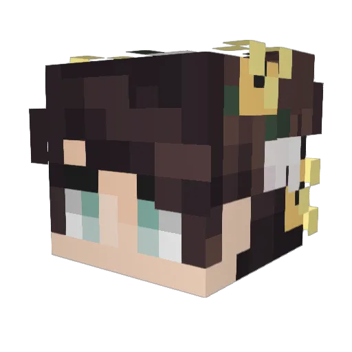LiquidSkies Minecraft avatar head, 3D render