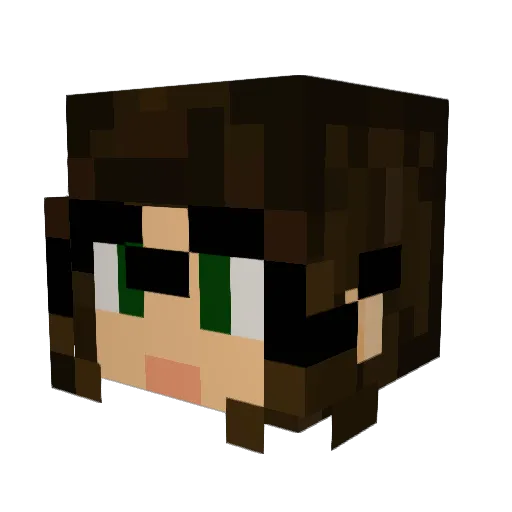 LiquidVicky Minecraft avatar head, 3D render