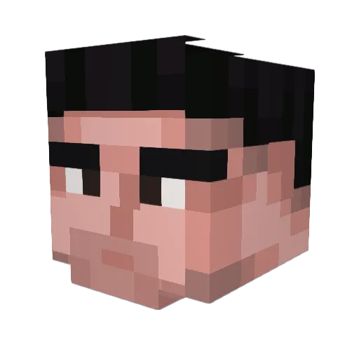 Liquid_Sans Minecraft avatar head, 3D render