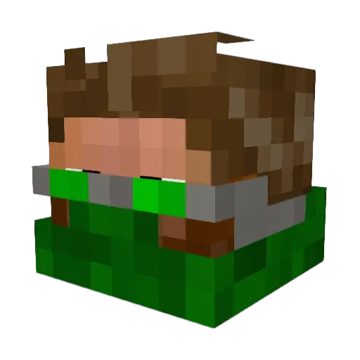 Liquid_based Minecraft avatar head, 3D render