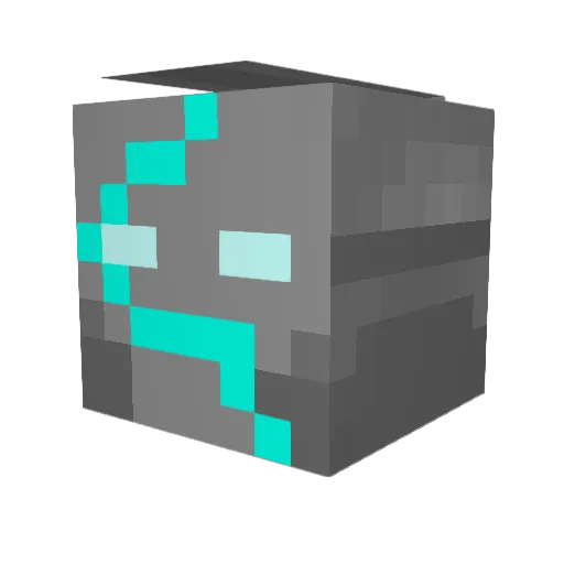 Liquiddangrous Minecraft avatar head, 3D render