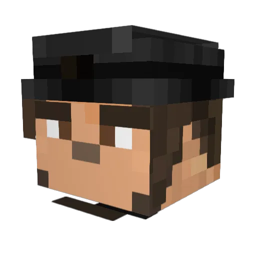 Liquidlunchbox Minecraft avatar head, 3D render