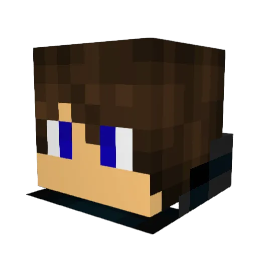 Liquidmage Minecraft avatar head, 3D render