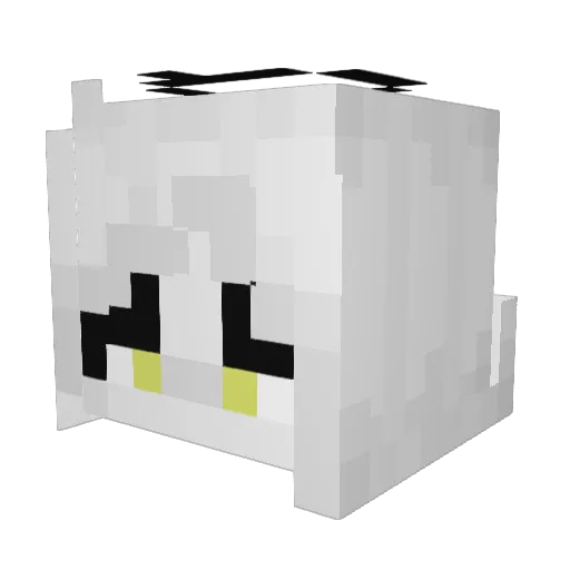 Liquir Minecraft avatar head, 3D render