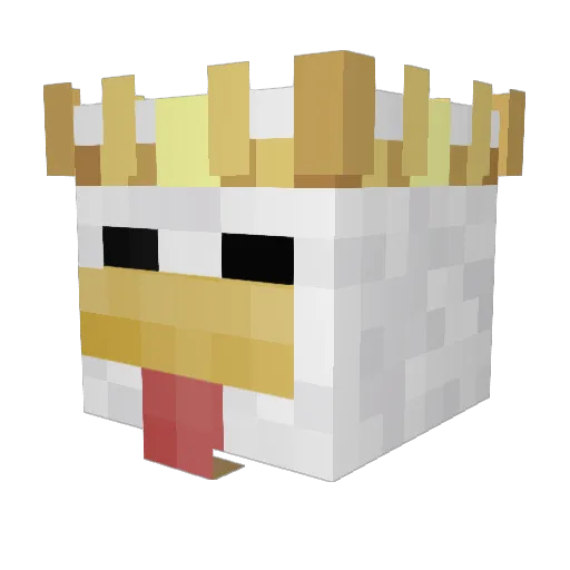 Liquo1 Minecraft avatar head, 3D render