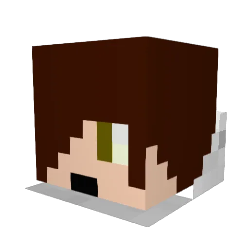 Liquoid Minecraft avatar head, 3D render