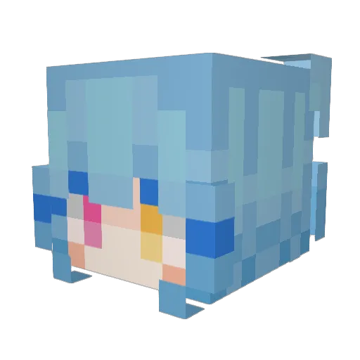 LiraElesis Minecraft avatar head, 3D render