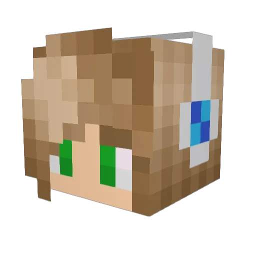 LiraKenor Minecraft avatar head, 3D render