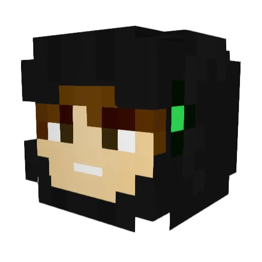 Lirasnk0_ Minecraft avatar head, 3D render