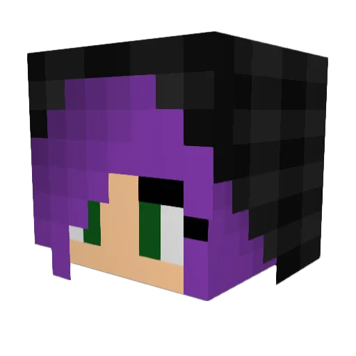 Liratza Minecraft avatar head, 3D render