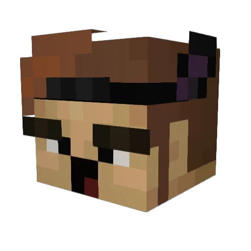LirayaN Minecraft avatar head, 3D render