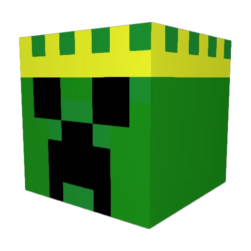 Lirequar Minecraft avatar head, 3D render