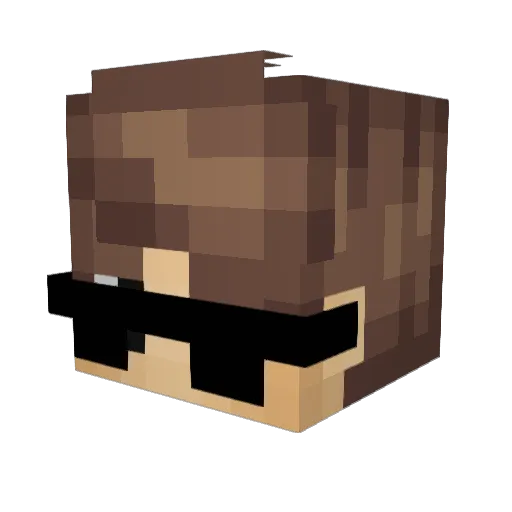 LiriEmily Minecraft avatar head, 3D render