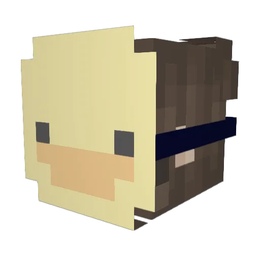 LiriQ Minecraft avatar head, 3D render