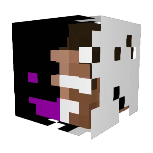 Liridonut Minecraft avatar head, 3D render