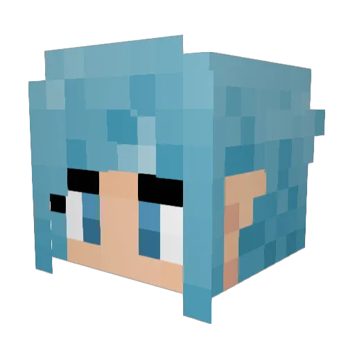 Liriele Minecraft avatar head, 3D render