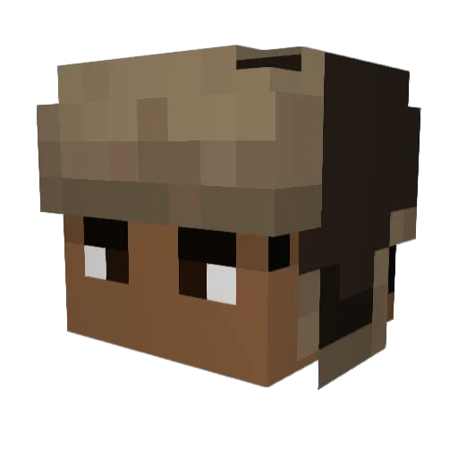 Liriique Minecraft avatar head, 3D render