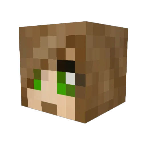 Lirith7 Minecraft avatar head, 3D render