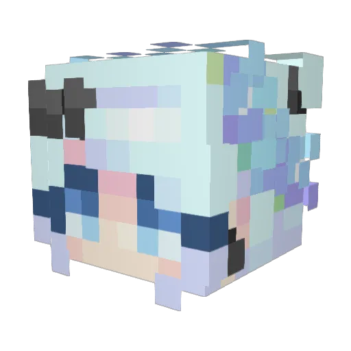 Lirivia Minecraft avatar head, 3D render
