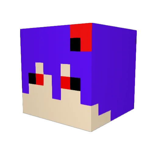 Lirtizz Minecraft avatar head, 3D render