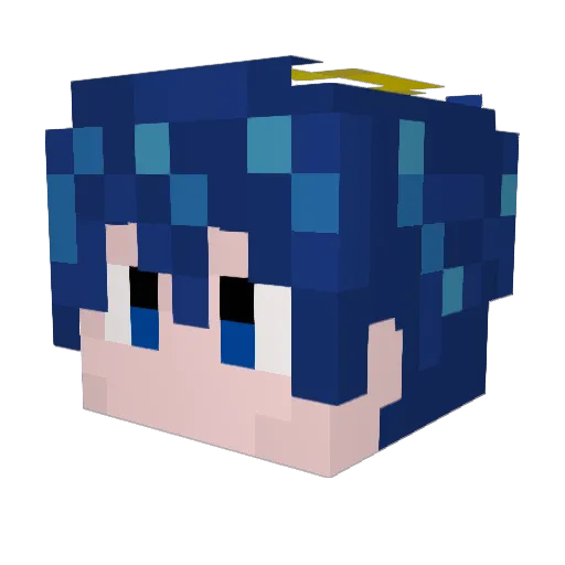 Liruu_u Minecraft avatar head, 3D render