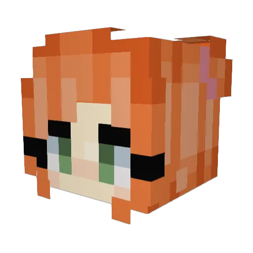 LisJellyfish Minecraft avatar head, 3D render