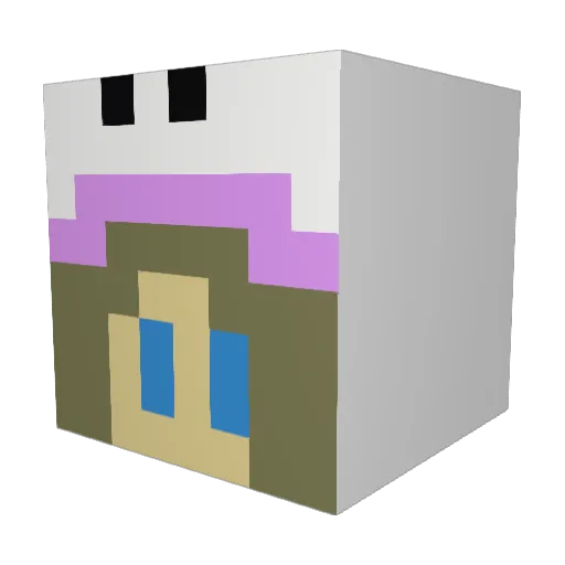 Lisa150 Minecraft avatar head, 3D render