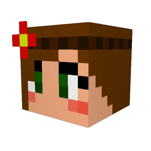 Lisa26 Minecraft avatar head, 3D render