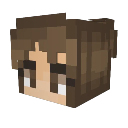 LisaG12 Minecraft avatar head, 3D render