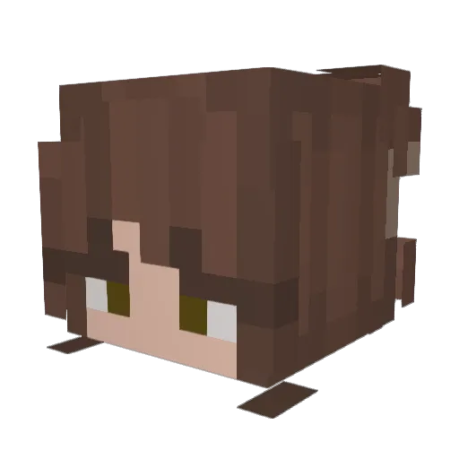 LisaGauci Minecraft avatar head, 3D render