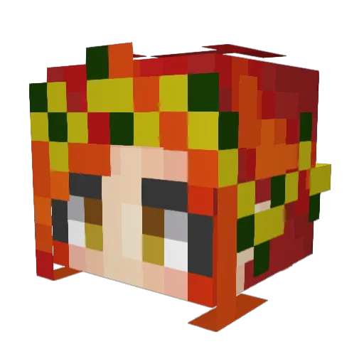 LisaHexe Minecraft avatar head, 3D render