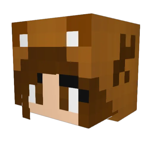 LisaMaeXX Minecraft avatar head, 3D render
