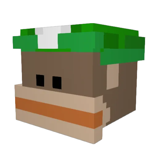 LisaRinnaMnM Minecraft avatar head, 3D render