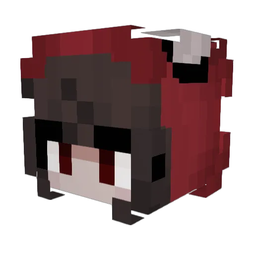 LisaWasTaken Minecraft avatar head, 3D render