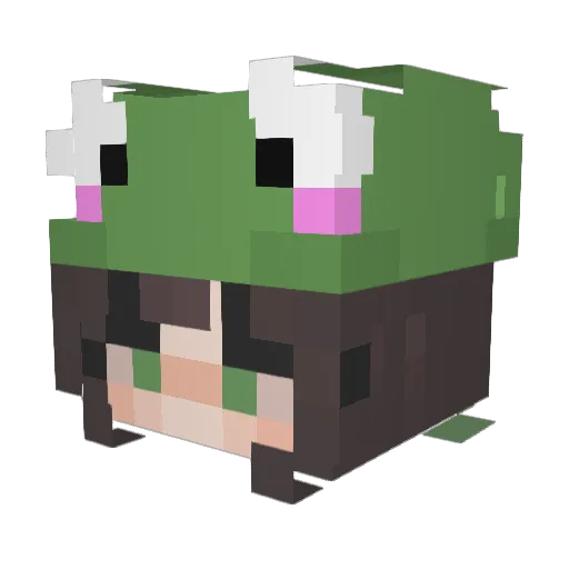 LisaYT Minecraft avatar head, 3D render