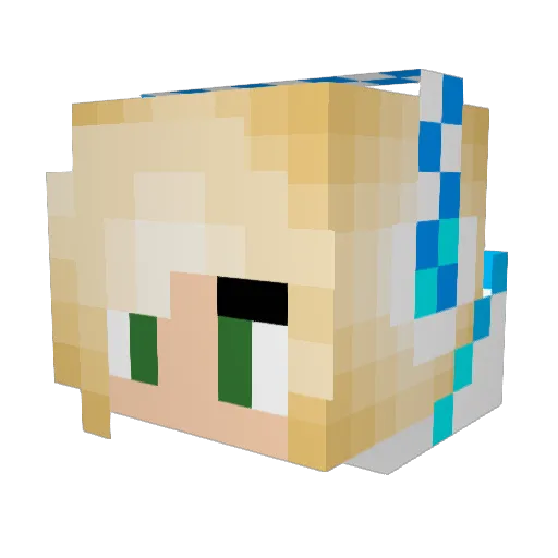 Lisa_8475 Minecraft avatar head, 3D render