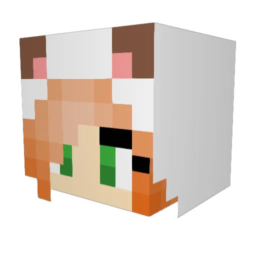 Lisa_H Minecraft avatar head, 3D render